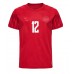 Maillot de foot Danemark Kasper Dolberg #12 Domicile vêtements Monde 2022 Manches Courtes